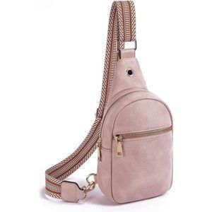 Small Sling Bag for Women Leather Crossbody Fanny Packs Chest Bag for Women